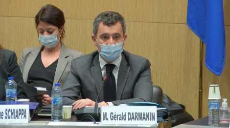 Gérald Darmanin à l'Assemblée nationale, le 18 janvier 2021 (LCP)