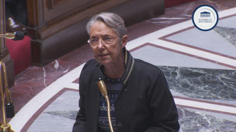 Elisabeth Borne, le 12 décembre 2023, à l'Assemblée nationale. LCP
